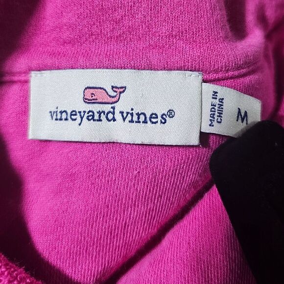 VINEYARD VINES Hot Pink and Navy 3/4 Zip Pullover Sweatshirt - Size Medium - Picture 7 of 8